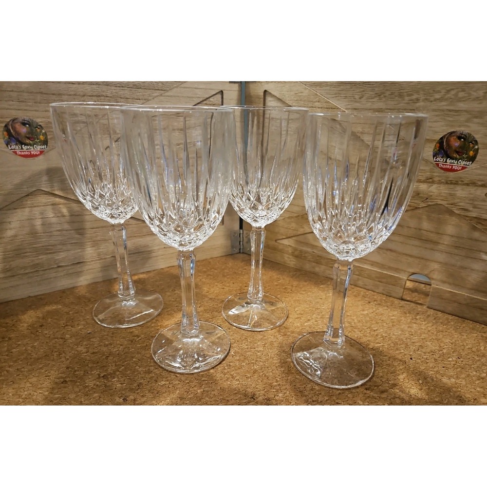 (4) Vtg Gorham Lead Crystal Regalta Iced Tea Glasses Water Goblets 8.25" #G55